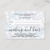 Pearl nacre glitter bokeh logo gift certificate visitekaartje (Achterkant)