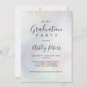 Pearl nacre marmer afstuderen fotoblok afstuderen kaart (Achterkant)