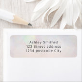 Pearl nacre typografie blush roze retour etiket (Insitu)