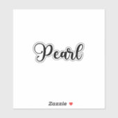 Pearl Name - handgeschreven kalligrafie Sticker (Vel)