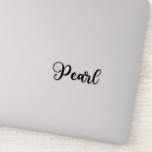 Pearl Name - handgeschreven kalligrafie Sticker (Detail)