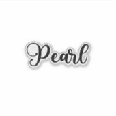 Pearl Name - handgeschreven kalligrafie Sticker (Voorkant)