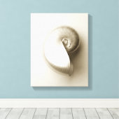 Pearl Nautilus Seashell Canvas Afdruk (Insitu (Houten vloer))