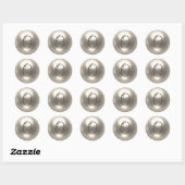 Pearl O monogram bruiloft Ronde Sticker (Vel)