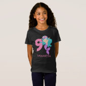 Pearl - Ocean jewel 9th Mermaid verjaardag T-Shirt (Voorkant volledig)