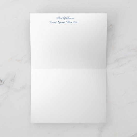 Pearl of Heaven Card Kaart (Binnen)