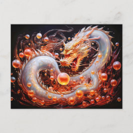 Pearl of Wisdom Chinese Airbrush Dragon with Mysti Briefkaart