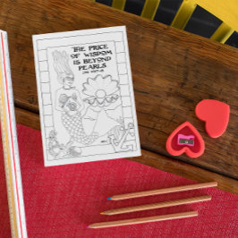 Pearl of Wisdom Mermaid Coloring Briefkaart