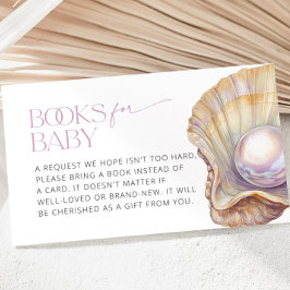 Pearl Oyster Seashell Beach Ocean Books voor Baby Informatiekaartje