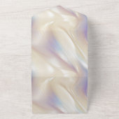 Pearl Paarse Aqua Elegante Glamoureuze Swirl All In One Uitnodiging (Buitenkant)