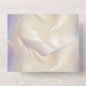 Pearl Paarse Aqua Elegante Glamoureuze Swirl All In One Uitnodiging (Achterkant)