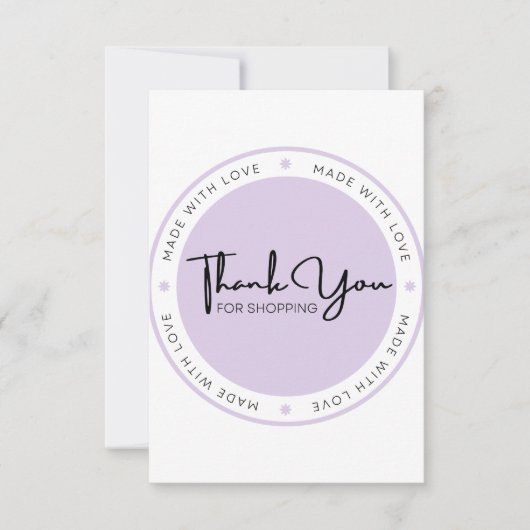 Pearl Paarse Bedankkaart (Voorkant)