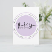 Pearl Paarse Bedankkaart (Staand voorkant)