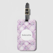 Pearl Paarse Pink Bagagelabel (Voorkant (verticaal))