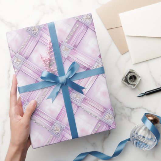 Pearl Paarse Roze Vrijgezellenfeest Cadeaupapier (Geschenken)