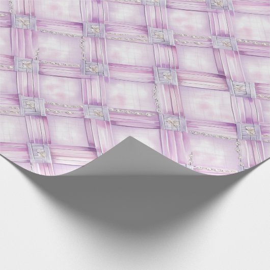 Pearl Paarse Roze Vrijgezellenfeest Cadeaupapier (Hoek)