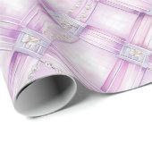 Pearl Paarse Roze Vrijgezellenfeest Cadeaupapier (Rol Hoek)