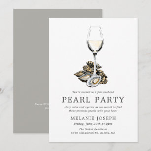 Pearl Party Celebration   Grijze strepen Kaart