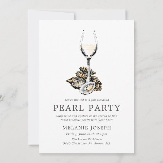 Pearl Party | Perzikstrips Kaart (Voorkant)