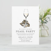 Pearl Party | Perzikstrips Kaart (Staand voorkant)