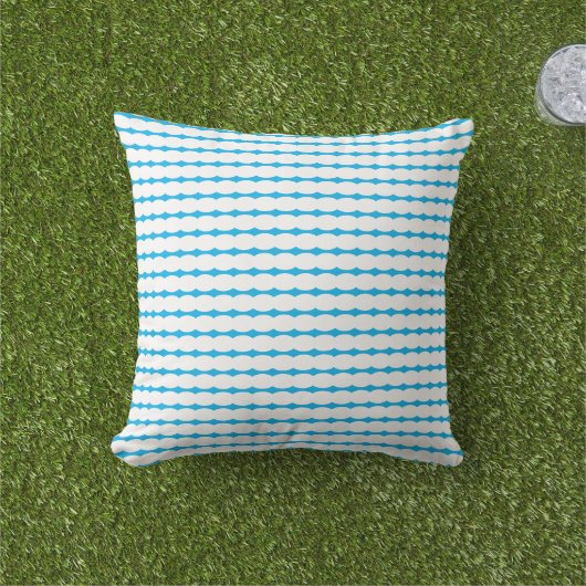 Pearl Patronen White Sky Blue Stylish Decor Cadeau Buitenkussen (Gras)