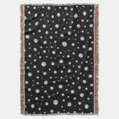 Pearl Pattern on Black Background Deken (Voorkant Verticaal)