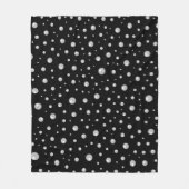 Pearl Pattern on Black Background Fleece Deken (Voorkant)