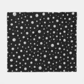 Pearl Pattern on Black Background Fleece Deken (Voorkant (Horizontaal))