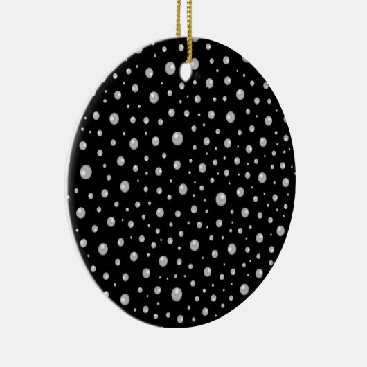 Pearl Pattern on Black Background Keramisch Ornament (Rechts)