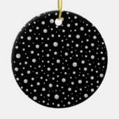 Pearl Pattern on Black Background Keramisch Ornament (Voorkant)