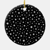Pearl Pattern on Black Background Keramisch Ornament (Achterkant)