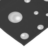 Pearl Pattern on Black Background Korte Tafelloper (Hoek)