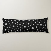 Pearl Pattern on Black Background Lichaamskussen (Achterkant)