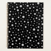 Pearl Pattern on Black Background Planner (Voorkant)