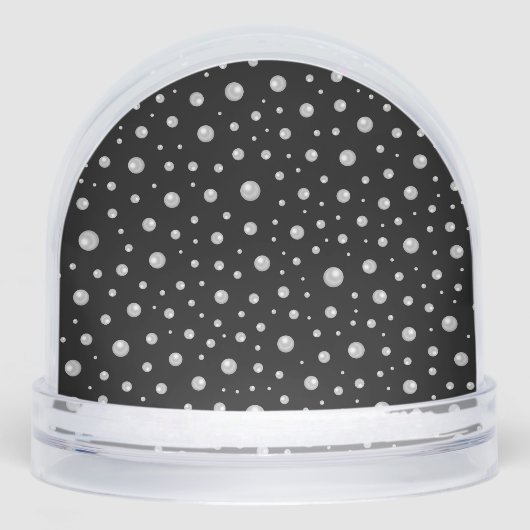 Pearl Pattern on Black Background Sneeuwbol (Voorkant)