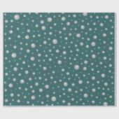 Pearl Pattern on Transformative Teal Background Cadeaupapier (Vlak)