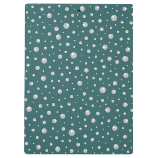 Pearl Pattern on Transformative Teal Background Klembord (Achterkant)