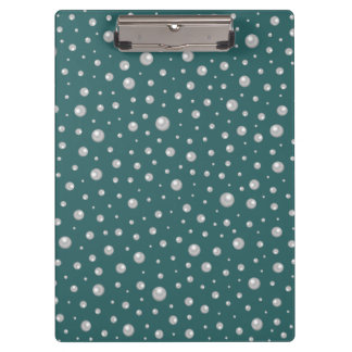 Pearl Pattern on Transformative Teal Background Klembord