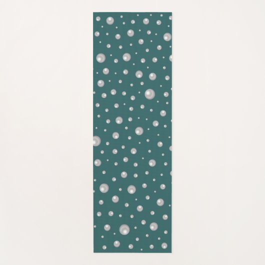Pearl Pattern on Transformative Teal Background Yogamat (Voorkant)