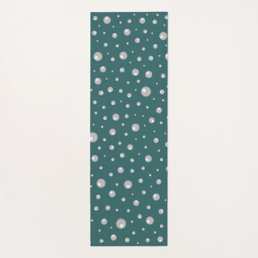 Pearl Pattern on Transformative Teal Background Yogamat (Achterkant)