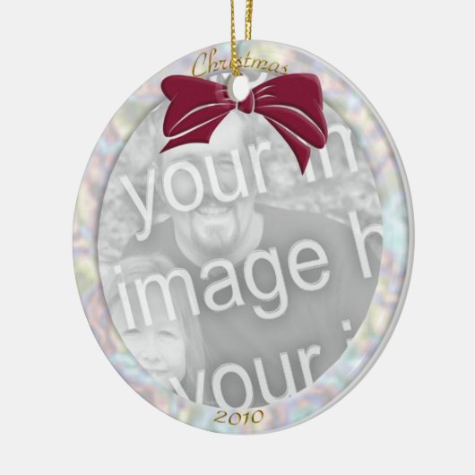 Pearl Personaliseer het Ornament van de Foto (Links)