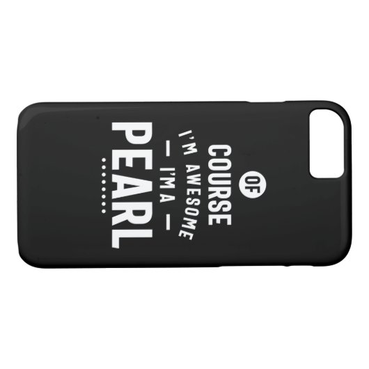 Pearl Persoonlijke naam Birthday Case-Mate iPhone Case (Achterkant (Horizontaal))