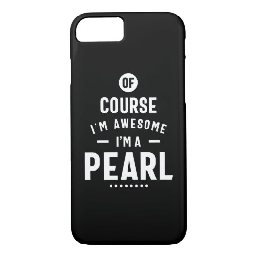 Pearl Persoonlijke naam Birthday Case-Mate iPhone Case (Achterkant)