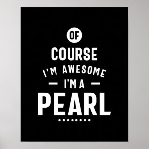Pearl Persoonlijke naam Birthday Poster