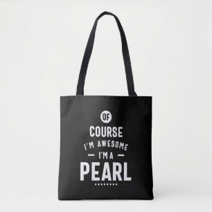 Pearl Persoonlijke naam Birthday Tote Bag