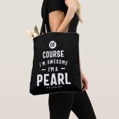 Pearl Persoonlijke naam Birthday Tote Bag (Dichtbij)