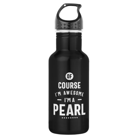 Pearl Persoonlijke naam Birthday Waterfles (Voorkant)