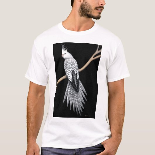 Pearl Pied Cockatiel Parrot T-Shirt (Voorkant)
