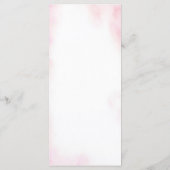 Pearl Pink Boho Eerste Heilige Communie Menu Kaart (Achterkant)
