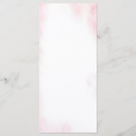 Pearl Pink Boho Eerste Heilige Communie Menu Kaart (Achterkant)